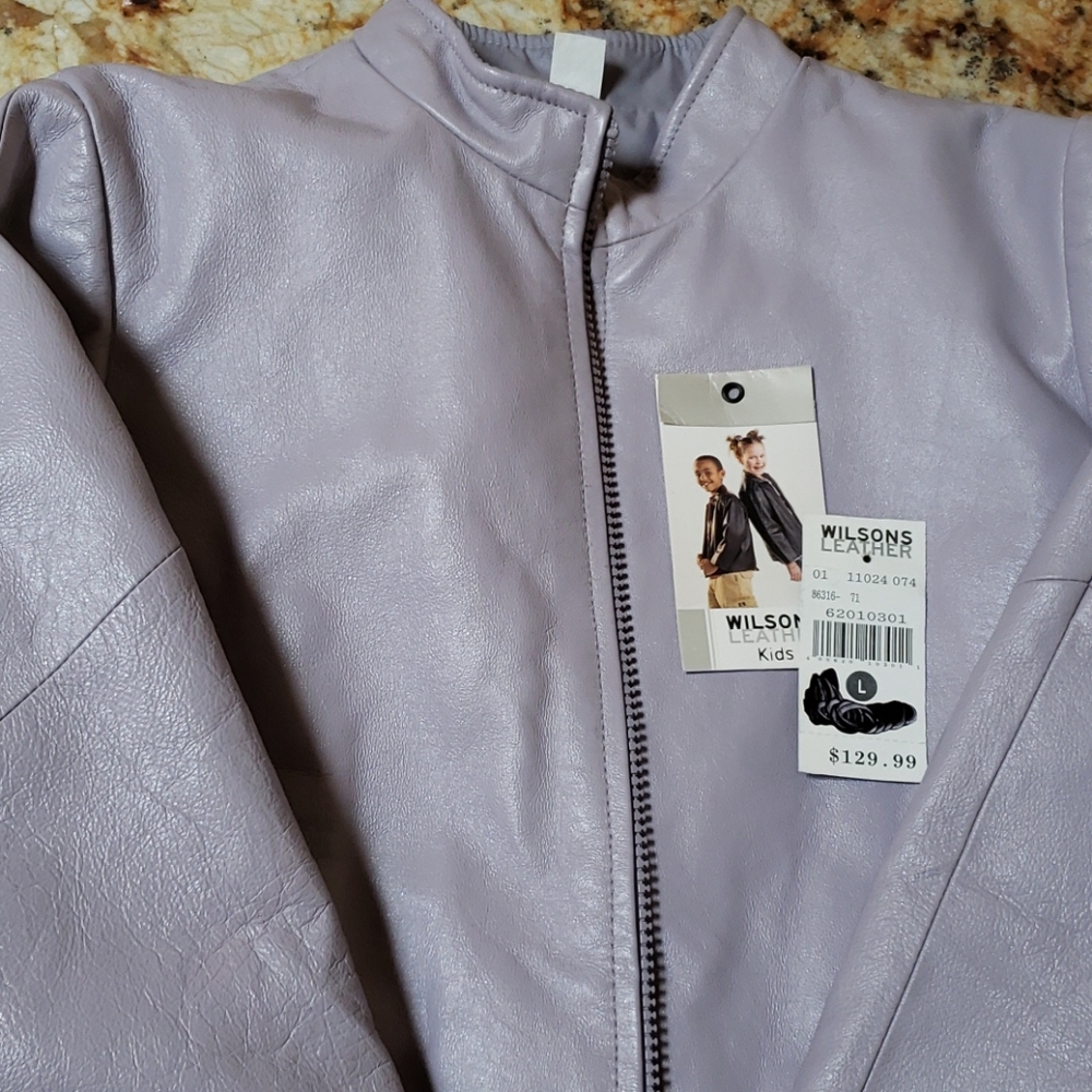 Wilson Leather Kids Reversible Lavender Jacket